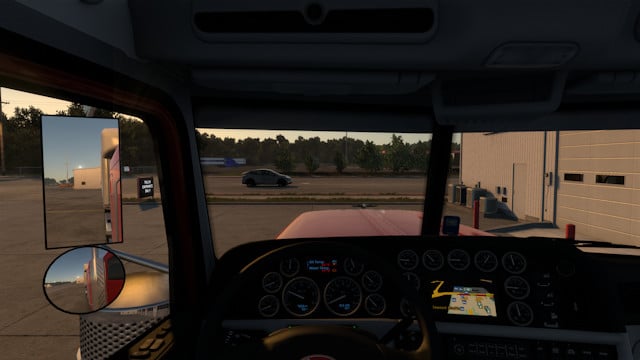 Peterbilt 389 blue interior